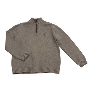 Chaps Mens Gray 1/4 Zip Sweater Size Small